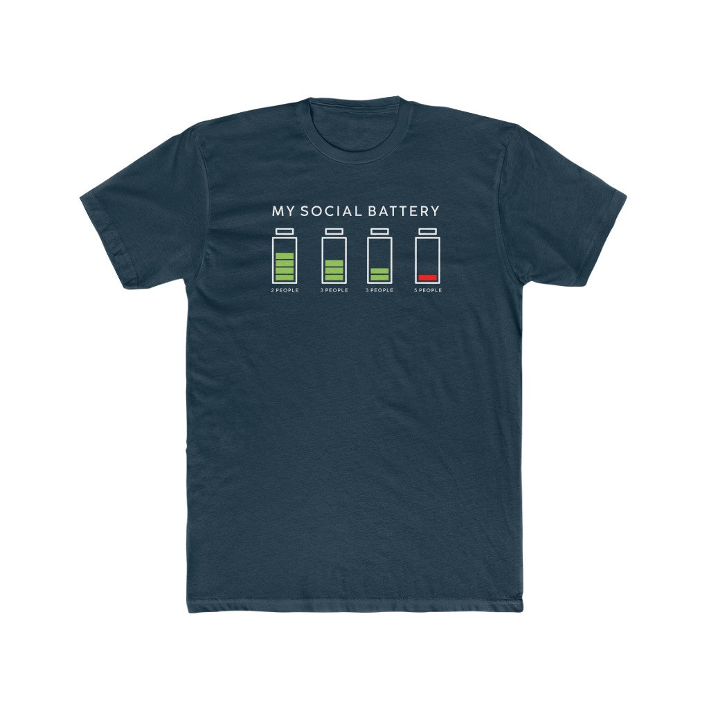 Social Battery - Men's Crew Neck T-shirt